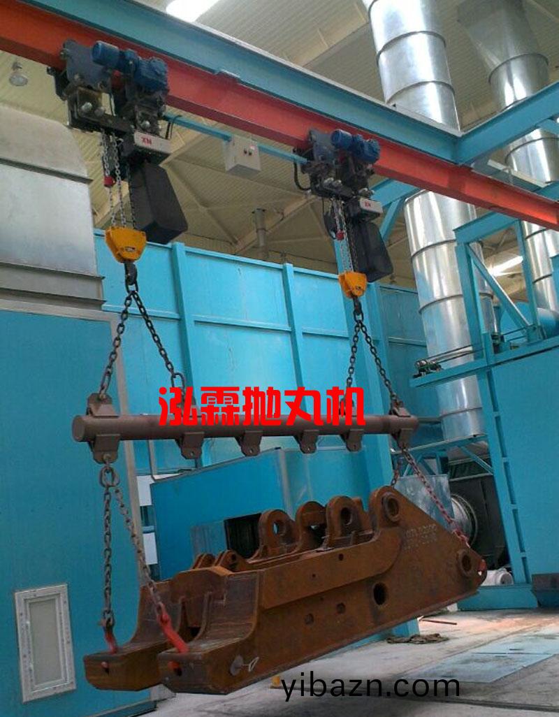大型(xing)弔鉤(gou)通(tong)過(guo)式(shi)抛(pao)丸機(ji)